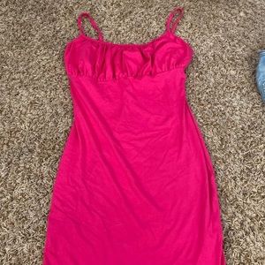 Hot pink body con dress by Charlotte Russe